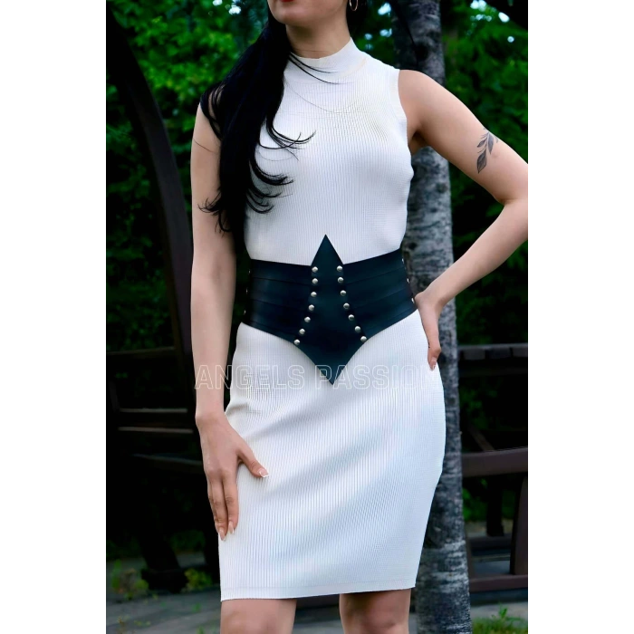 Elbise Üzeri Deri Korse Kemer, Elbise Kemeri, Gömlek Üzeri Kemer - Brf1087