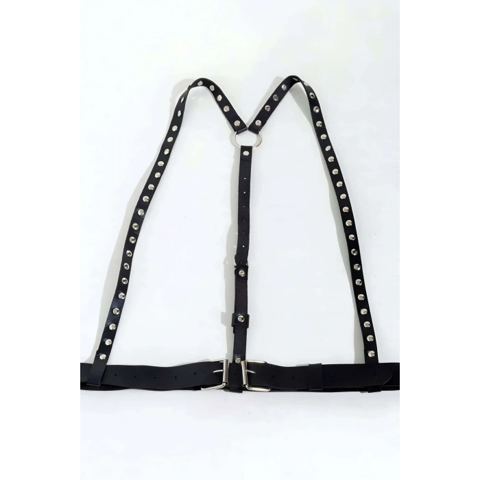 Elbise Üzerine Sık Siyah Deri Kemer - Brf817