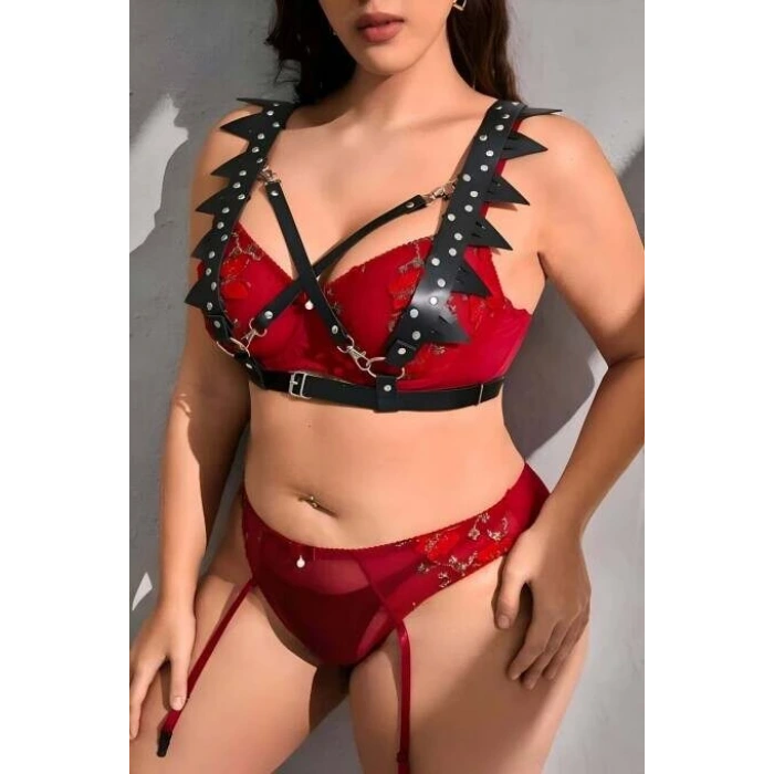 Fantazi Deri Seksi Göğüs Harness - Brf1166