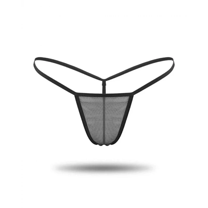 Kadın 3lü Transparan Tül String