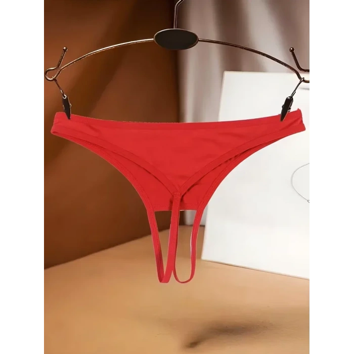 Kadın Kırmızı Ağ Bölgesi Açık Külot