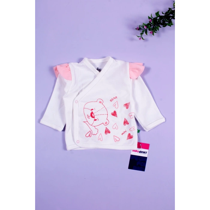 Kalp Desenli 5li Kız Bebek Hastane Çıkış Seti