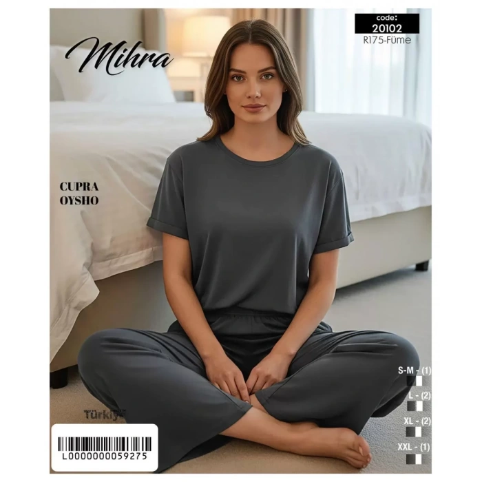 Mihra 20102 Kadın Oysho Kısa Kol Pijama Takımı