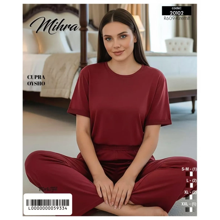 Mihra 20102 Kadın Oysho Kısa Kol Pijama Takımı