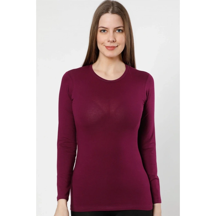 Moda Bayan Uzun Kol Body Mor