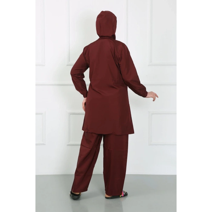 Moda Büyük Beden Tesettür Mayo Bordo