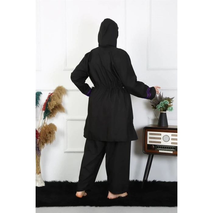 Moda Büyük Beden Tesettür Mayo Siyah