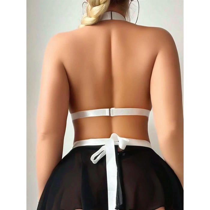 Moda Kadın Fantezi Dalmaçyalı Kostüm Takım Siyah