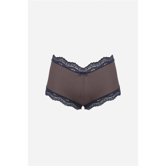 Moda Kadın Pamuklu 2li Boxer Kahve