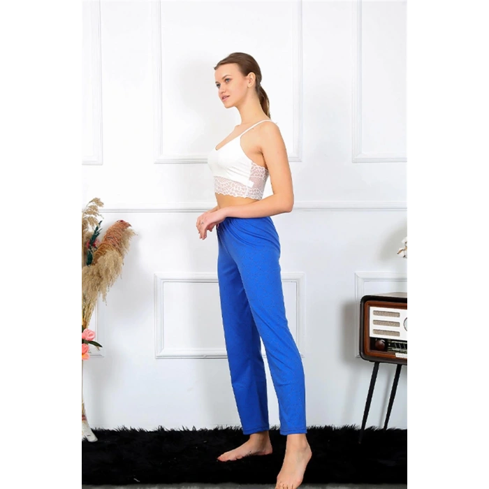 Moda Kadın Pamuklu Alt Pijama Saks