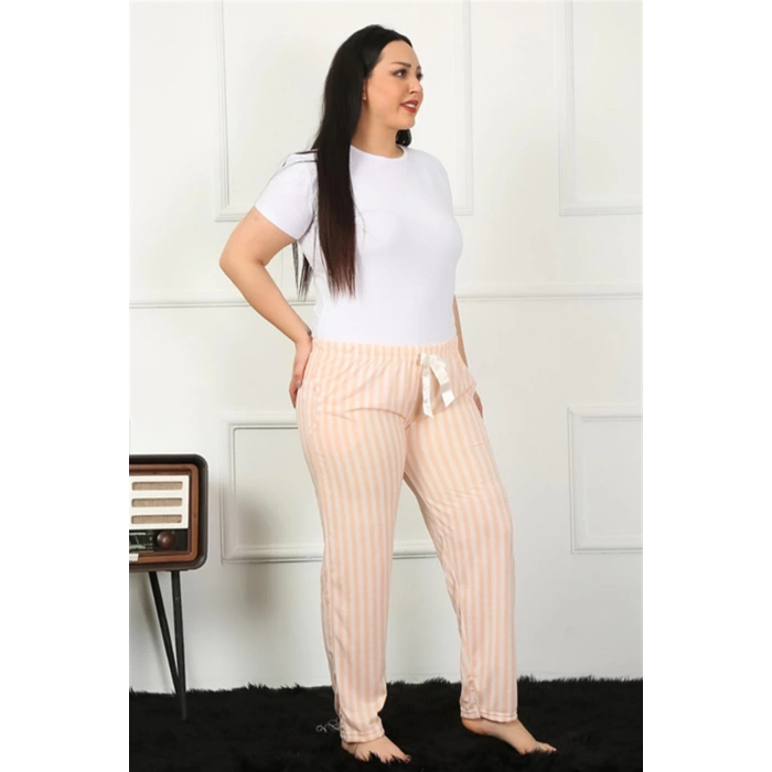 Moda Kadın Pamuklu Büyük Beden Alt Pijama