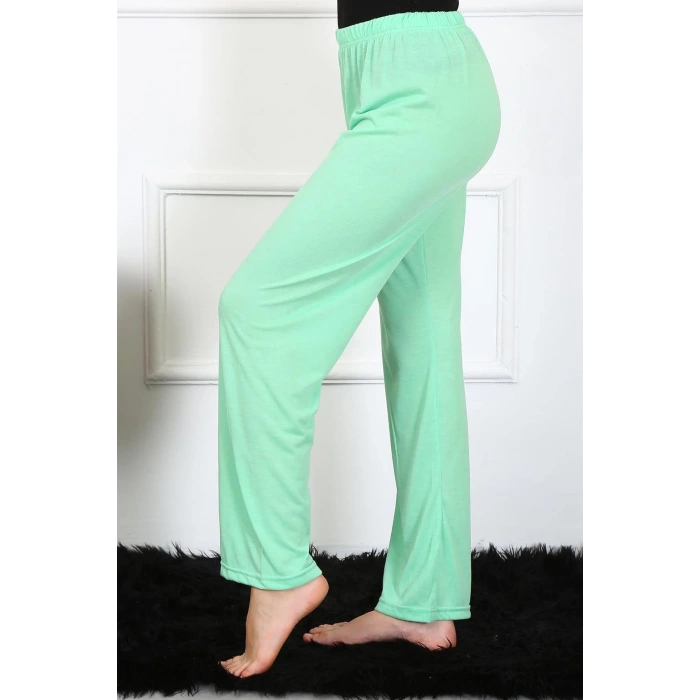 Moda Kadın Pamuklu Tek Alt Pijama Fıstık Yeşili