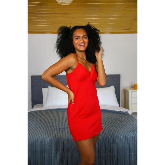 Moda Kadın Yılbaşı 2li Özel Kalp Kutulu Slip - Gecelik Hediye Seti