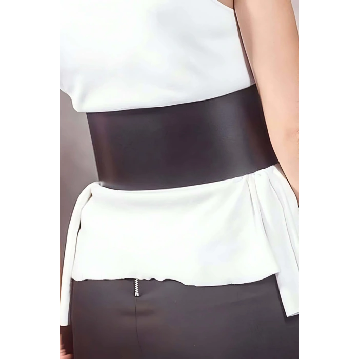 Önde 3 Toka Detaylı Şık Deri Kemer - Brf618