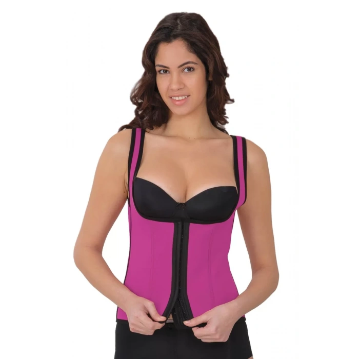 Pembe Mı 9173 Terletici Agraflı Göğsü Açık Atlet Korse