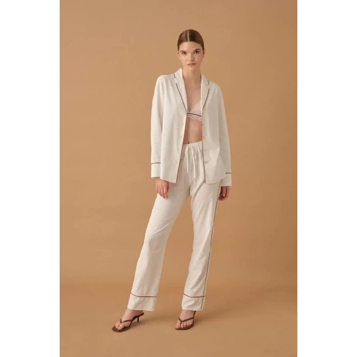 Pierre Cardin 25235 Kadın 3lü Braletli Biyeli Pijama Takım