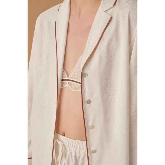 Pierre Cardin 25235 Kadın 3lü Braletli Biyeli Pijama Takım