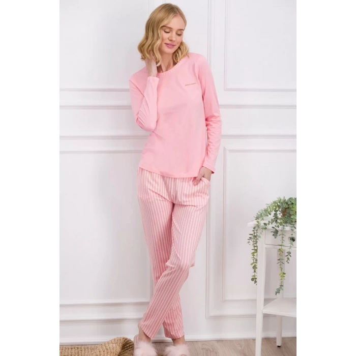 Pierre Cardin 8766-s Kadın Uzun Kol Pijama Takımı