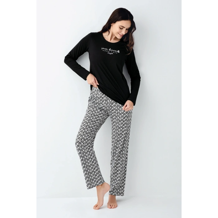 Pierre Cardin 9068-s Kadın Uzun Kol Pijama Takım