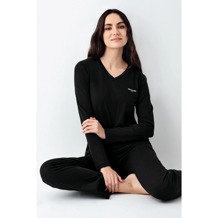 Pierre Cardin 9070-x Kadın Battal Uzun Kol Pijama Takım