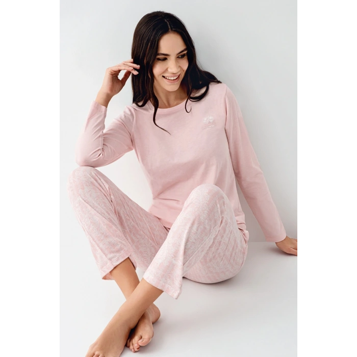 Pierre Cardin 9085-s Kadın Uzun Kol Pijama Takım