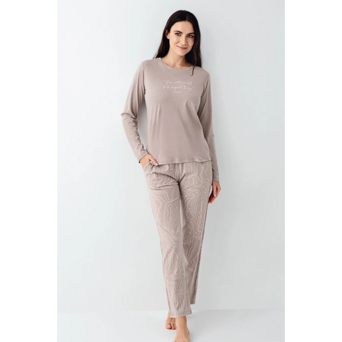 Pierre Cardin 9096-s Kadın Uzun Kol Pijama Takım