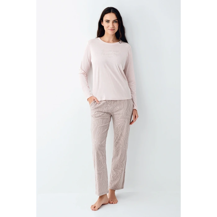 Pierre Cardin 9096-s Kadın Uzun Kol Pijama Takım