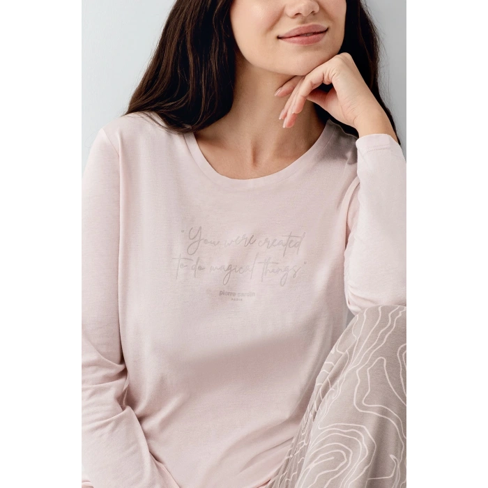 Pierre Cardin 9096-s Kadın Uzun Kol Pijama Takım