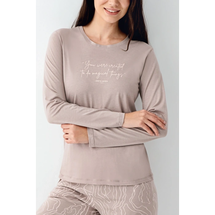 Pierre Cardin 9096-s Kadın Uzun Kol Pijama Takım