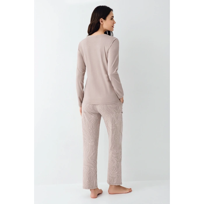 Pierre Cardin 9097-s Kadın Uzun Kol Pijama Takım