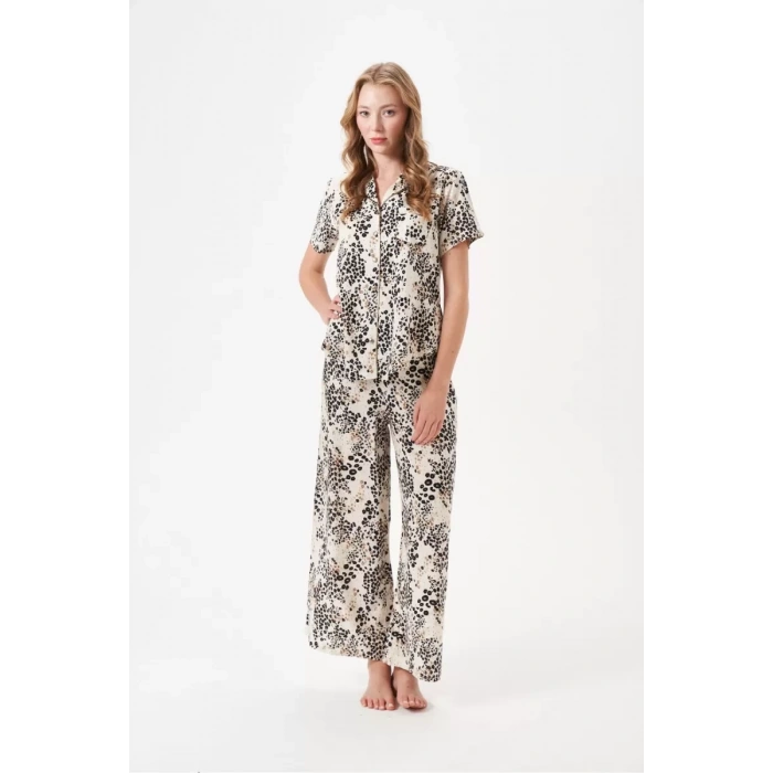 Pjs 29049 Kadın Düğmeli Pijama Takım