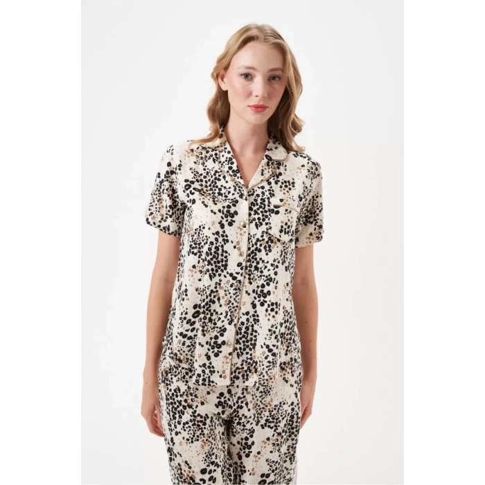 Pjs 29049 Kadın Düğmeli Pijama Takım