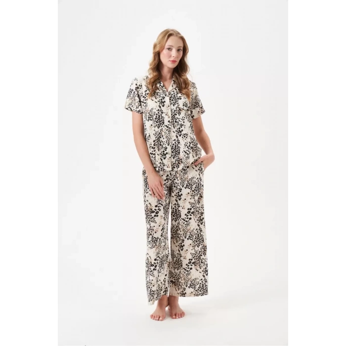 Pjs 29049 Kadın Düğmeli Pijama Takım