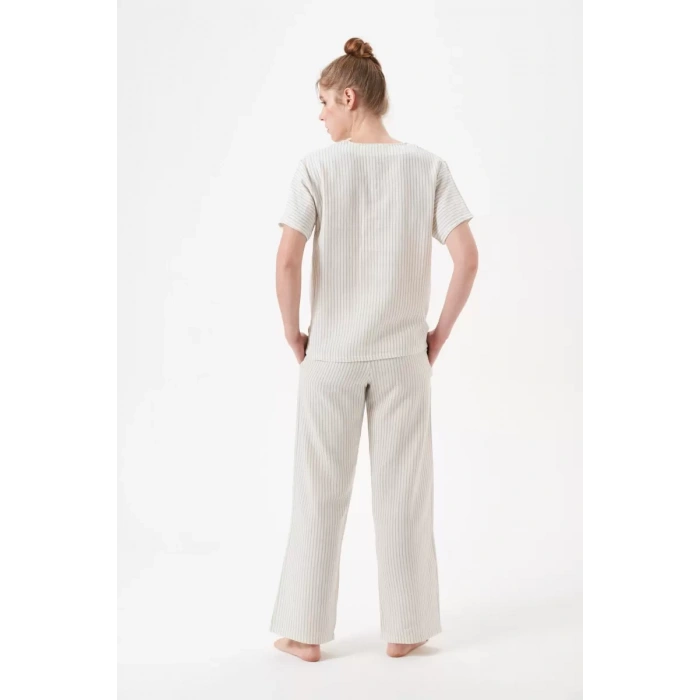 Pjs 29098 Kadın Düğmeli Pijama Takım