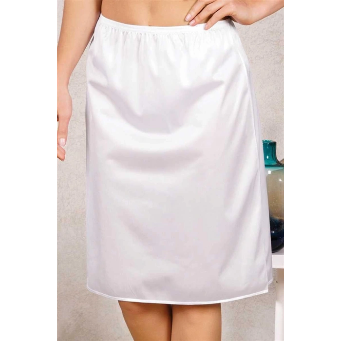 Polyamid Diz Altı Uzun Etek Jüpon