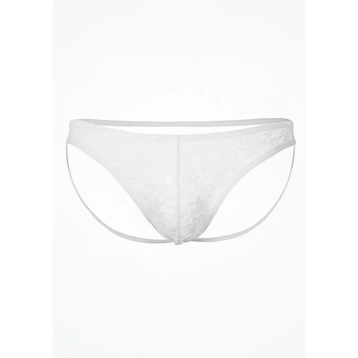 Seksi Dantelli Arkası Açık Seksi Beyaz Erkek Külot