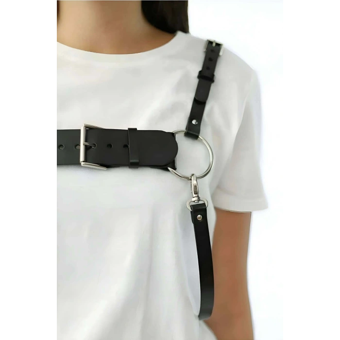 Şık Deri Kadın Kemer, Elbise Üzeri Deri Kemer - Brf1094