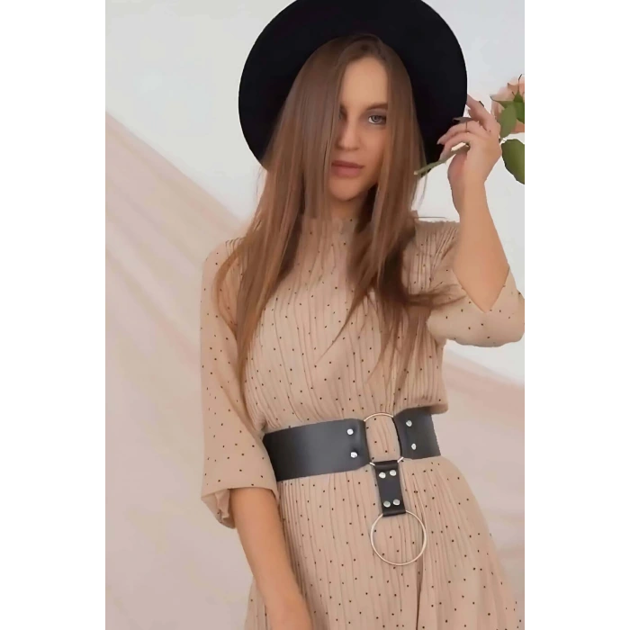 Şık Deri Kemer, Halka Detaylı Kemer - Brf610