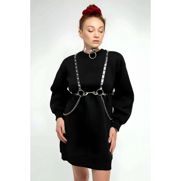 Şık - Şeffaf Kemer Ve Choker Takım - Brf826