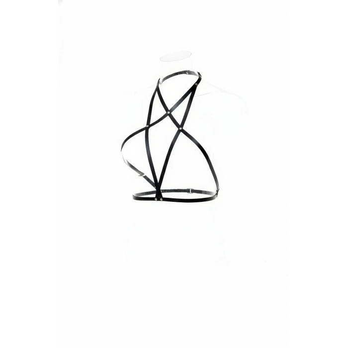 Siyah Kadın Kemer Çapraz Bantlı Vücut Aksesuarı - Brf180