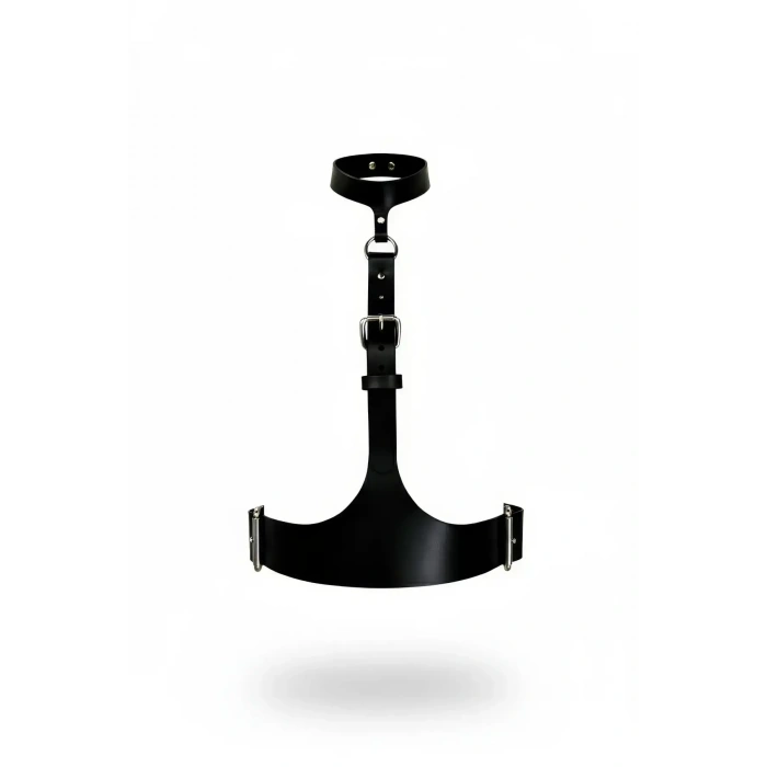 Siyah Kadın Kemer Deri Boyun Detaylı Vücut Aksesuarı - Brf1297