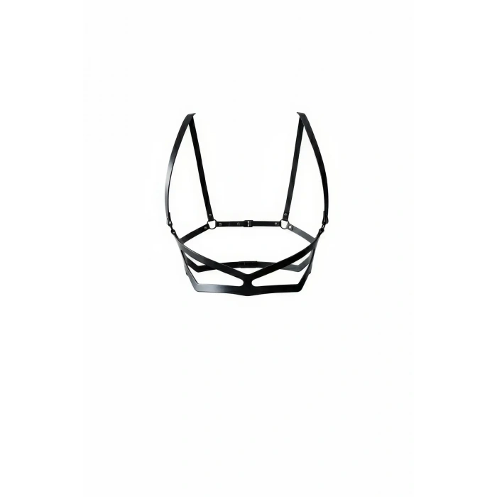 Siyah Kadın Kemer Deri Efektli Çoklu Bantlı Vücut Kemeri - Brf1150