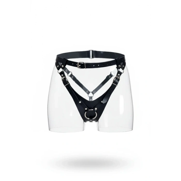 Siyah Kadın Kemer Deri Vücut Tokalı Aksesuar - Brf1281