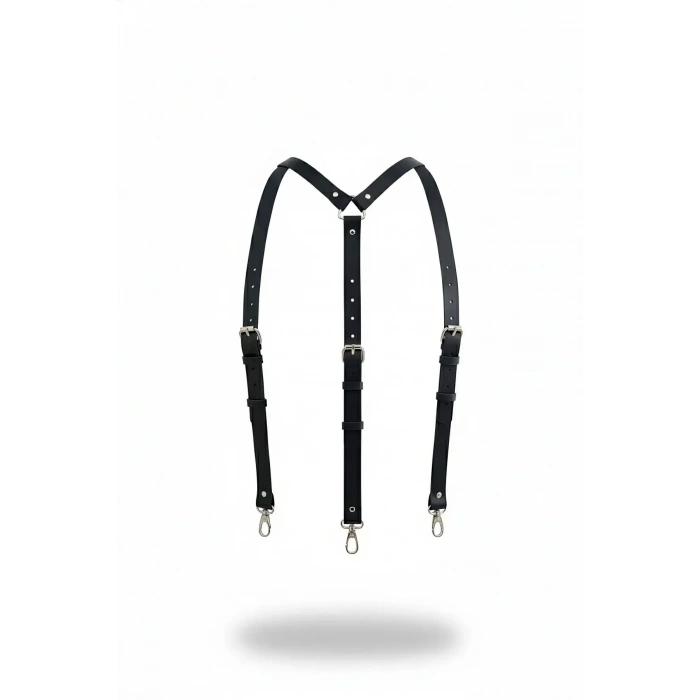 Siyah Kadın Kemer Omuz Detaylı Ayarlanabilir Vücut Kemer - Brf213