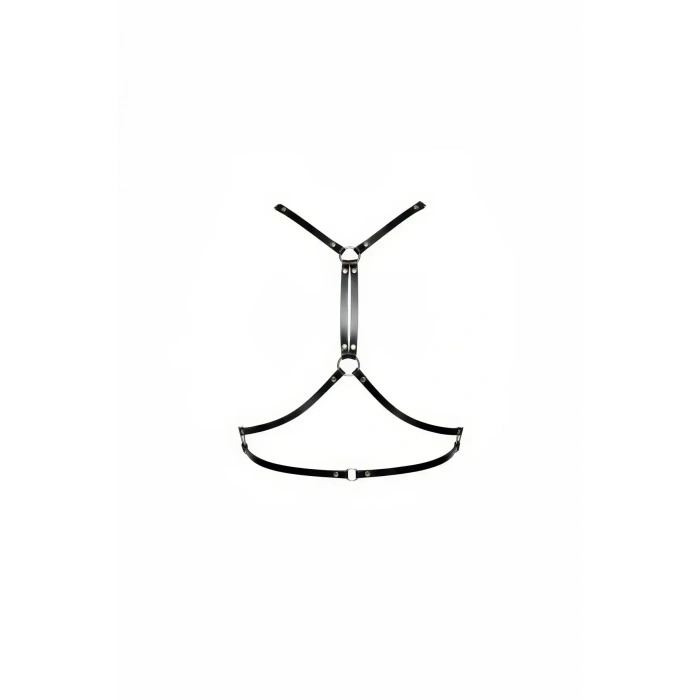 Siyah Kadın Kemer Suni Deri Vücut Aksesuarı - Brf203