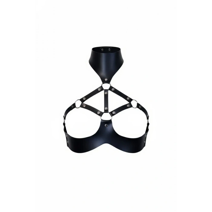 Siyah Kadın Kemer Yüksek Yaka Metal Halka Detaylı - Brf1237