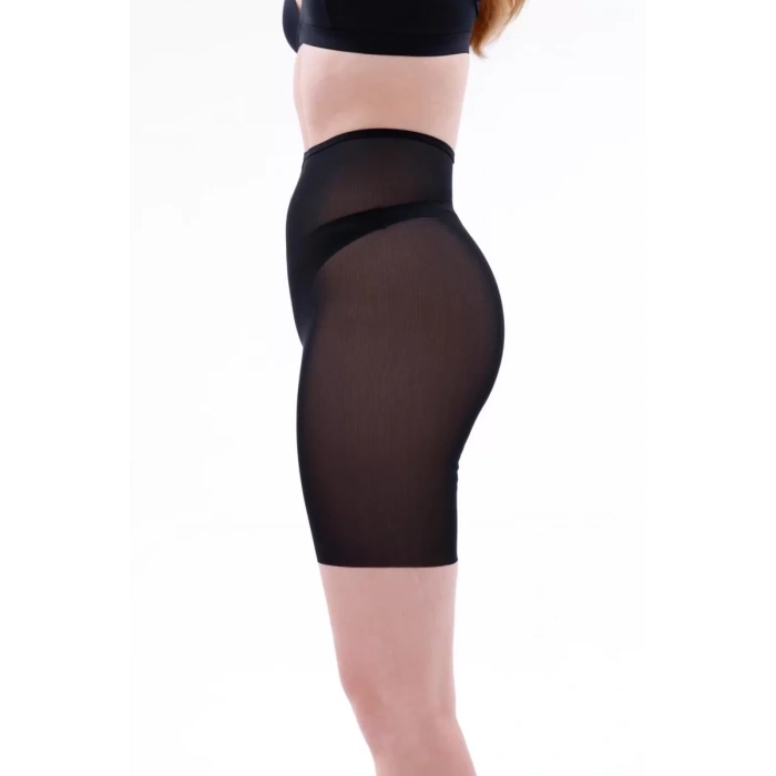 Siyah Mı Emay 2705 Lazer Tül Toparlayıcı Paçalı Boxer Hayalet Korse