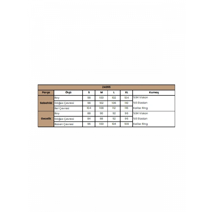 Yaprak Desenli Dantelli Ve Dekolteli Sabahlık Takımı