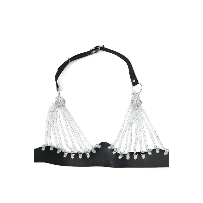 Zincirli Göğüs Seksi Harness - Brf964