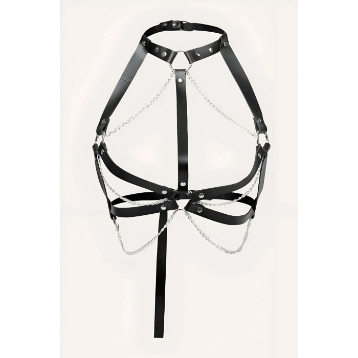 Zincirli Seksi Göğüs Harness - Brf796